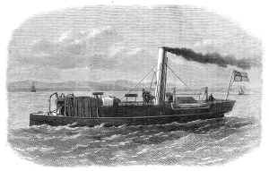 Armstrong And Company Prints: The new gun-boat Staunch, built at Elswick, Newcastle-on-Tyne, 1868. Creator: Unknown