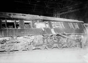Railway Carriage Prints: New Haven R.R. wreck, 1913. Creator: Bain News Service