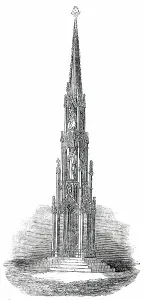 Replica Prints: The New High Civic Cross, Bristol, 1850. Creator: Unknown