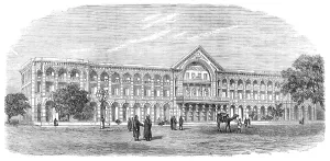 New hotel at Cairo, erected by the Oriental Hotels Company, 1871. Creator: Unknown