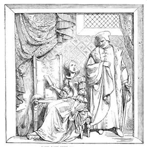 Tutor Prints: The New Houses of Parliament - Bas-reliefs in the Prince's Chamber - Lady Jane Grey