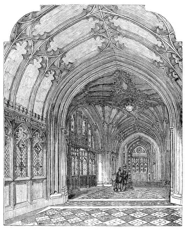 Vaulted Prints: The New Houses of Parliament - Entrance-hall, 1857. Creator: Unknown