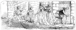 Frieze Prints: The New Houses of Parliament - Escape of Mary Queen of Scots from Lochleven