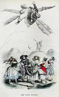 Images Dated 16th February 2011: The New Icarus, 1840s