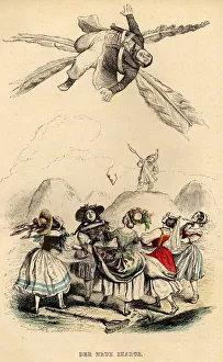 The new Icarus, 1840s. Artist: Grandville, Jean-Jacques (1803-1847)