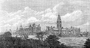 Victorian Gothic Prints: The new Infirmary, Bolton, Lancashire, 1881. Creator: Unknown