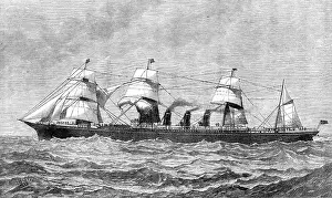The new Inman steam-ship City of Rome, for Liverpool and New York, 1881. Creator: Unknown