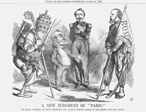 Punchinello Prints: A New Judgement of Paris, 1862. Artist: John Tenniel