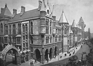 The Strand Gallery: The New Law Courts, London, c1896. Artist: Valentine & Sons