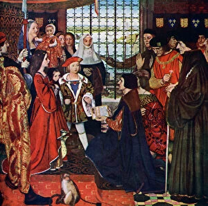 Henry Vii Gallery: The New Learning, c1910, (c1900-1920). Artist: Frank Cadogan Cowper
