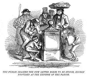 Images Dated 31st January 2006: New letter boxes being mistaken for heating stoves!, 1855