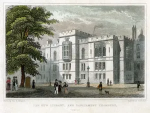 Hinchcliff Prints: The New Library and Parliament Chambers, Westminster, London, 1829. Artist: J Hinchcliff