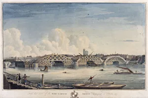 Serenity Prints: New London Bridge, London, 1827. Artist: G Yates
