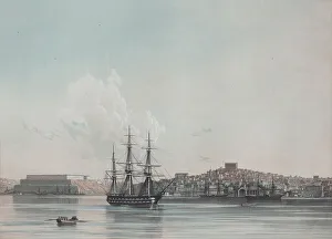 Maritime Art Gallery: New Marine Barracks and Inner Harbor of Sevastopol, 1850s. Artist: Aivazovsky