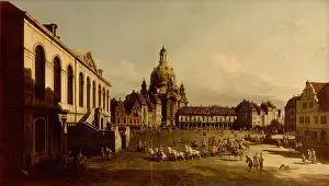 Market Prints: New Market Place in Dresden, 1747. Creator: Bernardo Bellotto