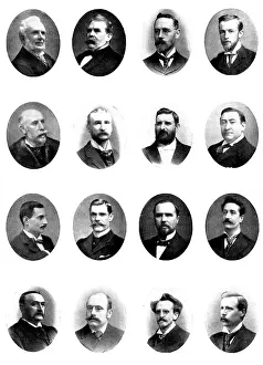 Council Prints: New Members of the London County Council, 1898. Creator: Unknown