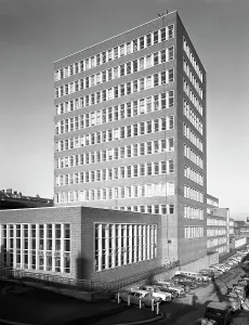Car Park Prints: New metallurgy block shortly after completion, Sheffield University, South Yorkshire, 1966