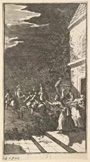 Abducting Gallery: The New Metamorphosis, Plate 3: The Bandits Abduct Camilla, 1724