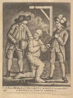 Gallows Prints: A New Method of Maracrony Making as Practised at Boston in North America, ca. 1774