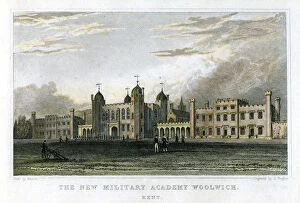 Bartlett Collection: The New Military Academy Woolwich, Kent, c1829. Artist: J Rogers