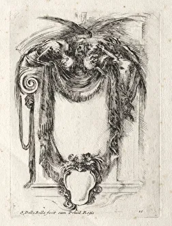 New Model for a Cartouche, 1647. Creator: Stefano Della Bella (Italian, 1610-1664)