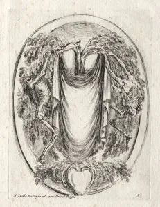 New Model for a Cartouche, 1647. Creator: Stefano Della Bella (Italian, 1610-1664)