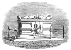 New monument erected over the grave of John Bunyan in Bunhill-Fields Burial-ground, City-Road, 1862. Creator: Unknown