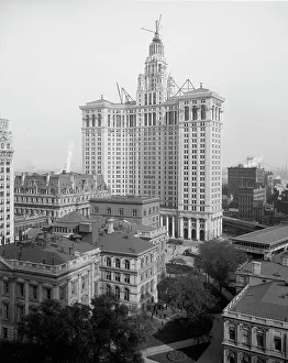 Mckim Mead And White Prints: New Municipal Building, New York City, c.between 1910 and 1920. Creator: Unknown