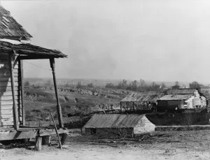 Soil Prints: New outskirts of town, showing Negro houses and soil erosion