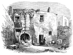 The new overland route to India: the house of Virgil, Brindisi, 1869. Creator: Unknown