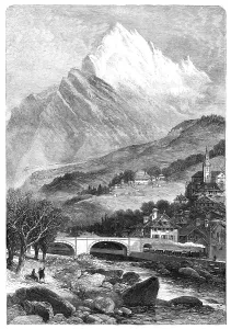 Alpine Prints: The new overland route to India: Mont Cenis Railway - St. Michel, 1869. Creator: Unknown