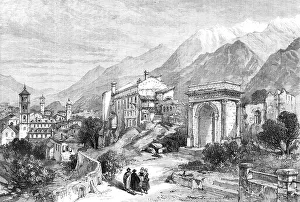 Piedmont Prints: New overland route to India: Mont Cenis Railway - Susa
