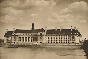 Council Prints: The New Palace on the Thames that is the Headquarters of the London County Council, c1935