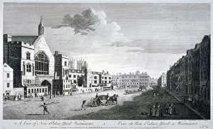 New Palace Yard Prints: New Palace Yard, Palace of Westminster, London, c1750. Artist: John Boydell