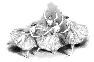 Fanny Prints: New pas de quatre... at Her Majestys Theatre, 1845. Creator: Unknown