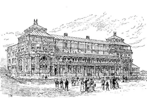 St Johns Wood Prints: The new pavilion at Lord's Cricket Ground, 1890. Creator: Unknown