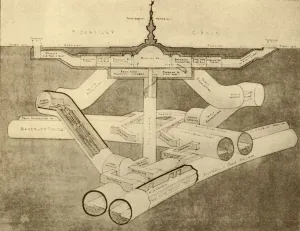 Cross Section Gallery: The New Piccadilly Circus Tube Station, 1930. Creator: Unknown