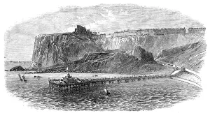 Landing Stage Prints: The new pier at Scarborough, 1869. Creator: Unknown