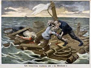 Corpse Prints: The new Raft of the Medusa, 1899. Artist: F Meaulle