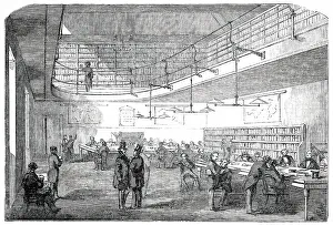 Reading Room Prints: New Reading-Room at the Bank of England, opened on Wednesday, 1850. Creator: Unknown
