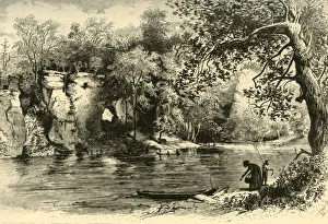 Sheppard William Ludwell Prints: New River at Egglestons Springs, 1872. Creator: William Ludwell Sheppard