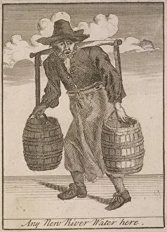 Marcellus Laroon Prints: Any New River Water here, Cries of London, (c1688?)