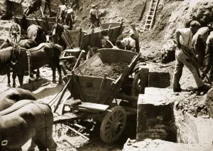 Dirt Gallery: New road under construction, Germany, 1936