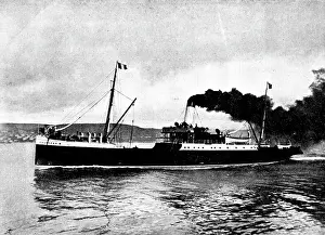Georg Meisenbach Prints: The New Route to Caen: the steam-ship 'Calvados'