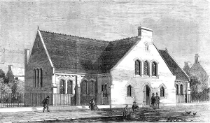 Indoctrination Prints: New School-Church of St. Peter's, Stepney, 1857. Creator: Unknown