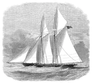 Edwin Weedon Prints: The new schooner yacht Livonia, 1871. Creator: Unknown