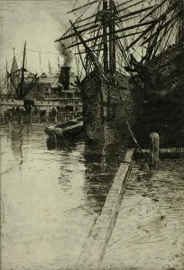 Dockside Prints: New South Ferry, 1904. Creator: Charles Frederick William Mielatz