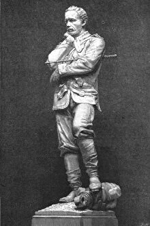 The new statue of the late General Gordon in Trafalgar Square, 1888. Creator: Unknown
