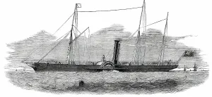 Mail Boat Prints: The New Steam-Packet, Her Majesty, 1850