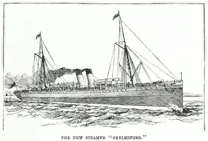 Steamer Prints: The new steamer 'Chelmsford', 1885. Creator: Unknown